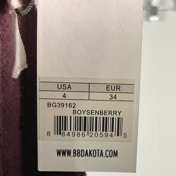 BB Dakota Barton Fringe Skirt Faux Suede Antelope Boysenberry Size 4 NWT - Picture 8 of 10